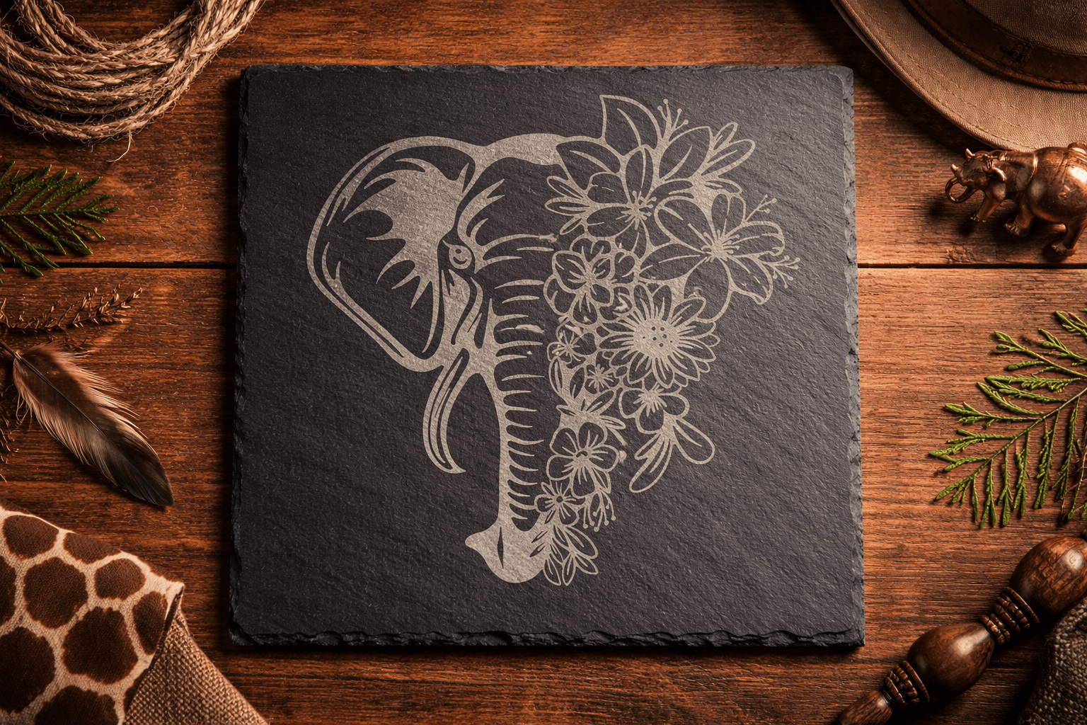 elefant auf schiefer